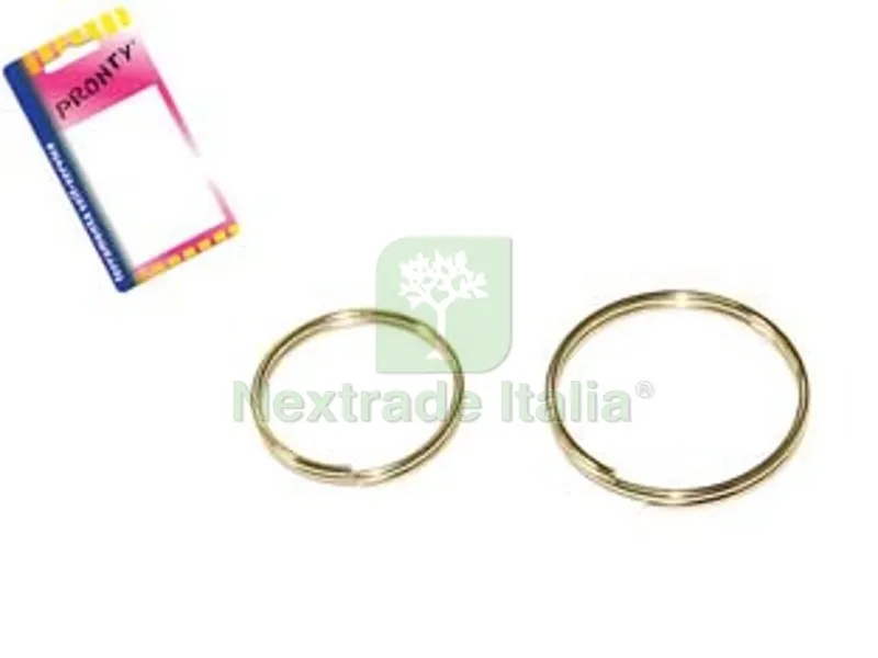12BLISTER Anelli Portachiavi in Acciaio Nichelato in Blister - ? mm.30 in bl.6 pz. — Ferramenta porte e finestre — rif. FERX.FER349697