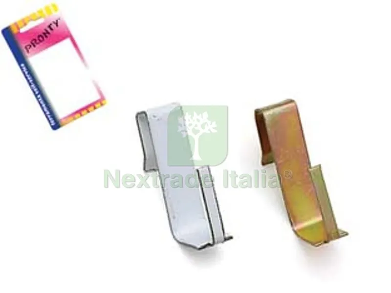 12BLISTER Ganci per Bris Bris per Infissi in Alluminio in Blister - acciaio ox, in bl.4 pz. — Casalinghi e organizzazione — rif. FERX.FER349802