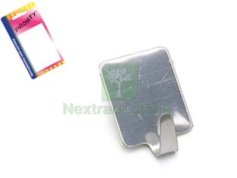 12BLISTER Ganci Adesivi Inox in Blister - in bl.2 pz. — Ferramenta per legno e mobili — rif. FERX.FER349871