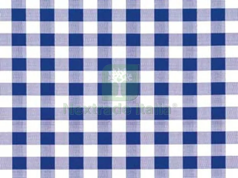 20MT Tovagliato Sunny Felpato Quadrettato Blu - cm.140h, rotolo da mt.20 — Tessili e biancheria casa — rif. FERX.FER350914