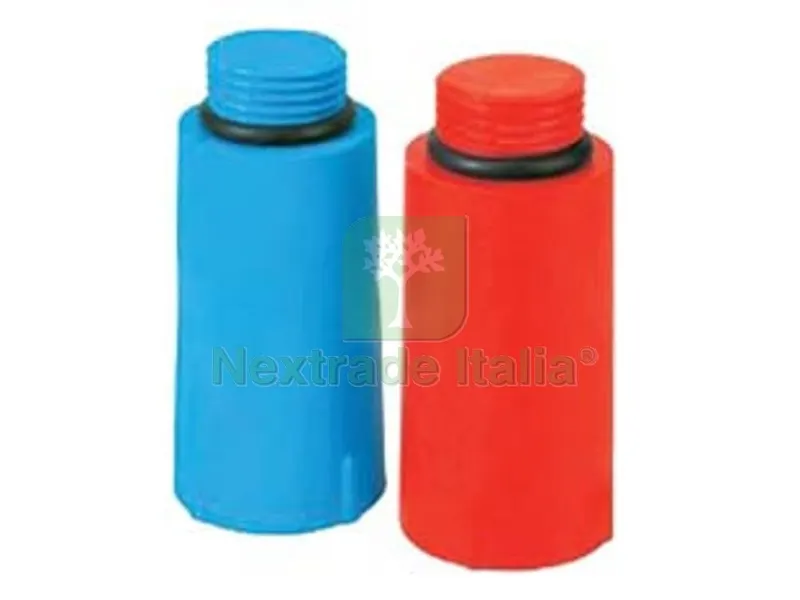 50PZ TAPPO PROVA IMPIANTI IN PEHD 1/2" - M 1/2" blu — Scarichi e sifoni — rif. FERX.FER351058