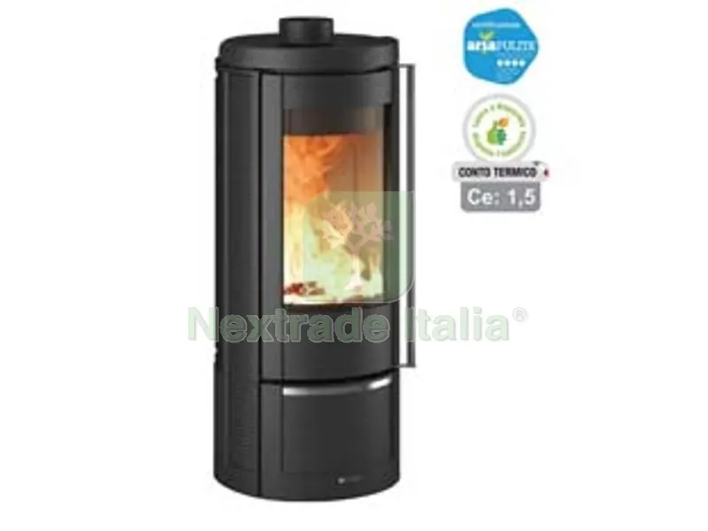 Stufa a Legna Marlena 7,5 KW Nera (conto Termico) - misure cm.45,0x45,0x105,0h. - peso kg.150 — Stufe e camini — rif. FERX.FER351140 Stufa a Legna Marlena 7,5 KW Nera (conto Termico) - misure cm.45,0x45,0x105,0h. - peso kg.150 — Stufe e camini — rif. FERX.FER351140