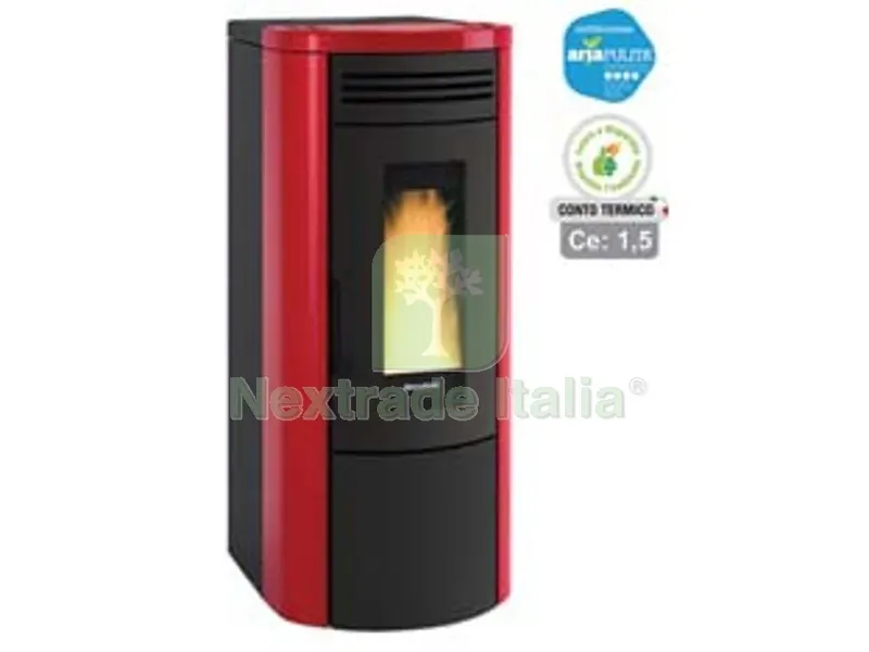 stufa a pellet costanza idro wi-fi 17 kw bordeaux (conto termico) - misure cm.49,5x59,3x115,3h. peso kg.165 — Stufe e camini — rif. FERX.FER351171 stufa a pellet costanza idro wi-fi 17 kw bordeaux (conto termico) - misure cm.49,5x59,3x115,3h. peso kg.165 — Stufe e camini — rif. FERX.FER351171