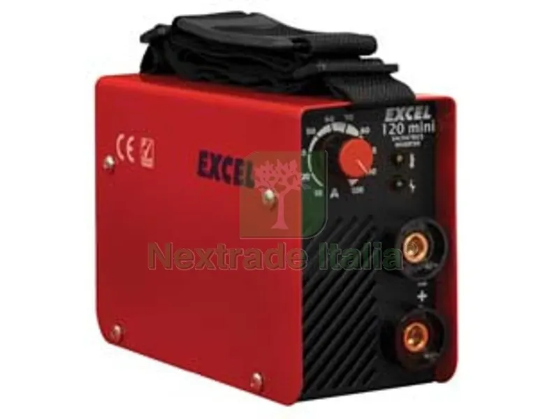 SALDATRICE ELETTRICA INVERTER 120 MINI - mm.210x90x145h. - peso kg.2.4 — Saldatrici e accessori — rif. FERX.FER351218 SALDATRICE ELETTRICA INVERTER 120 MINI - mm.210x90x145h. - peso kg.2.4 — Saldatrici e accessori — rif. FERX.FER351218