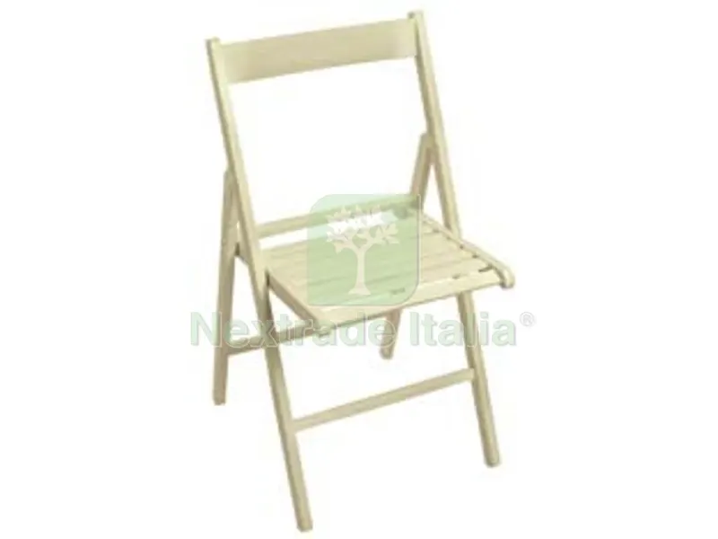 4PZ Sedia Birreria Pieghevole in Legno Bianca Laccata - cm.41,7x6,6x87,5h. (chiusa)colore bianco laccato — Arredo — rif. FERX.FER354110 4PZ Sedia Birreria Pieghevole in Legno Bianca Laccata - cm.41,7x6,6x87,5h. (chiusa)colore bianco laccato — Arredo — rif. FERX.FER354110