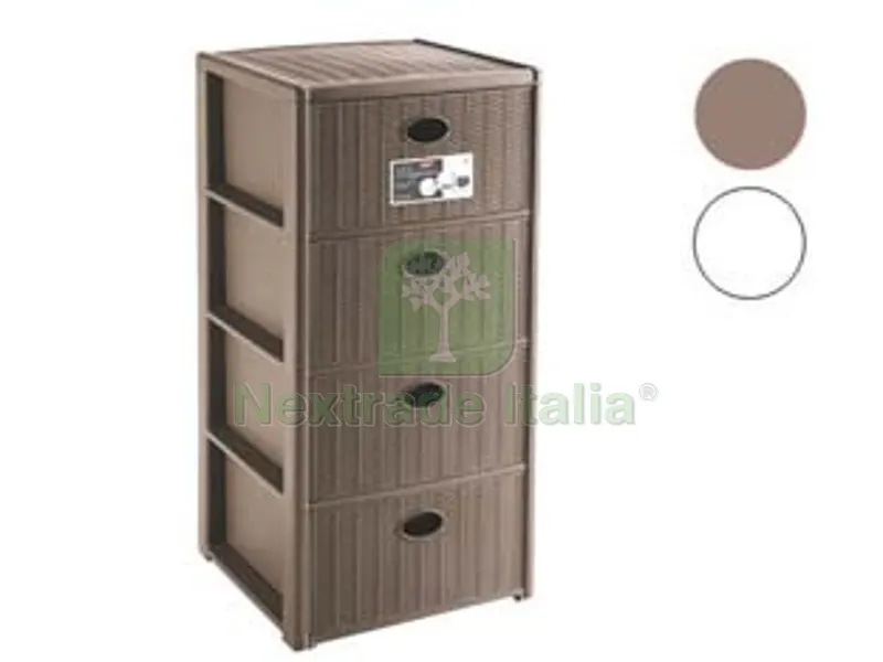 Cassettiera Elegance in Polipropilene - cm.40x40x80h. - colore tortora — Arredo — rif. FERX.FER358347 Cassettiera Elegance in Polipropilene - cm.40x40x80h. - colore tortora — Arredo — rif. FERX.FER358347