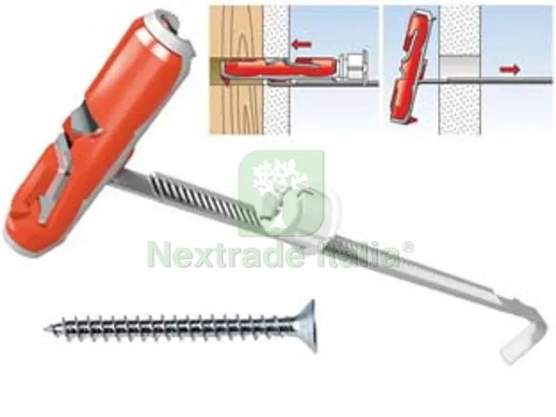 25PZ Fissaggio Basculante in Nylon "duotec S" - ? mm.10, vite mm.5x50 — Viti — rif. FERX.FER358439