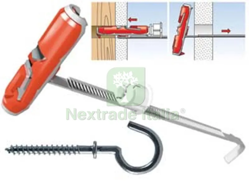 25PZ FISSAGGIO BASCULANTE IN NYLON "DUOTEC 10H" - ? mm.10 — Tasselli e ancoraggi — rif. FERX.FER358446
