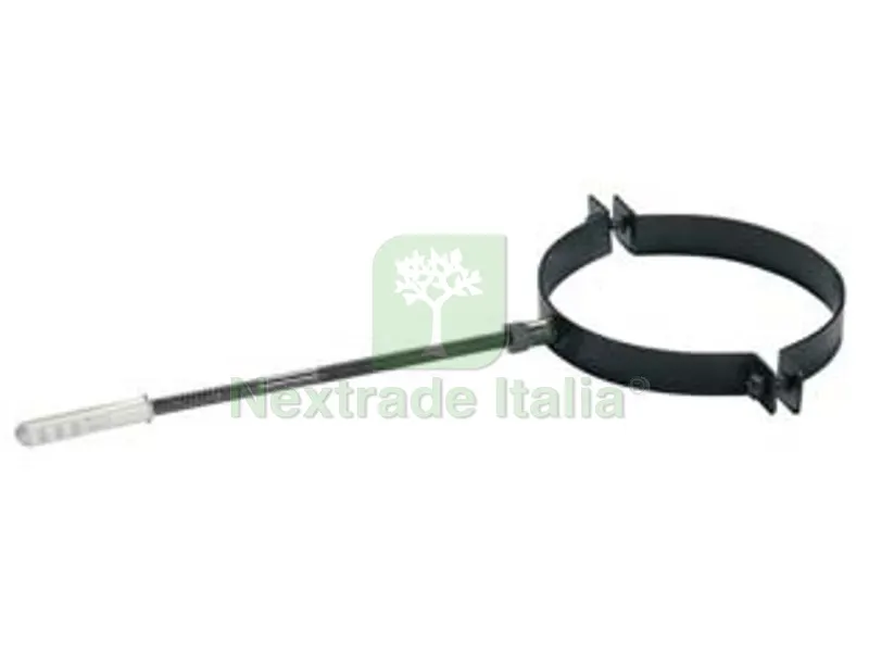 COLLARE PER TUBO STUFE A PELLET IN ACCIAIO VERNICIATO NERO OPACO - ø mm.120 — Fascette e collari — rif. FERX.FER361033 COLLARE PER TUBO STUFE A PELLET IN ACCIAIO VERNICIATO NERO OPACO - ø mm.120 — Fascette e collari — rif. FERX.FER361033