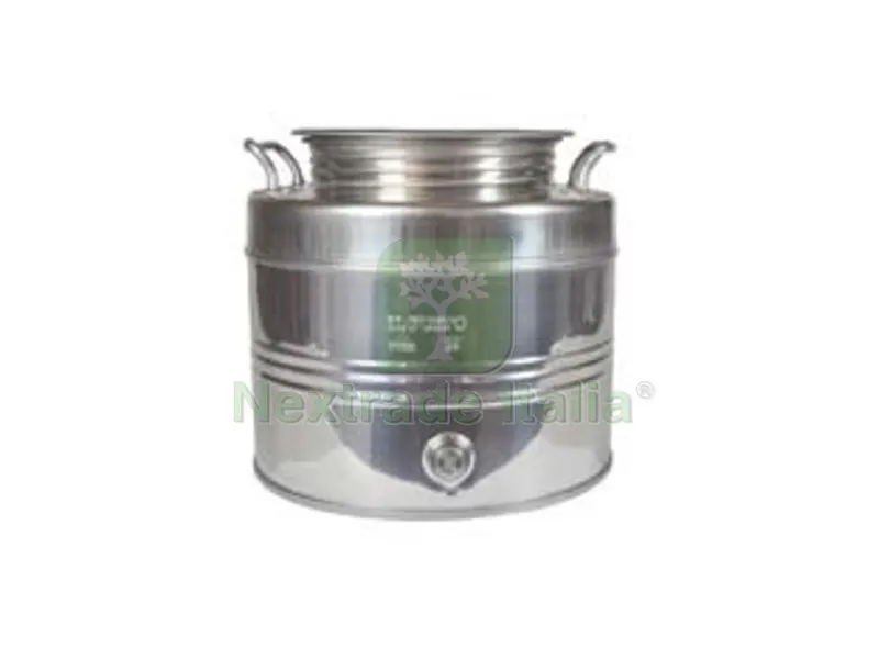 Fusto Inox per Olio Graffato LT.20 - ? mm.310x332h. — Chiodi e graffe — rif. FERX.FER361286 Fusto Inox per Olio Graffato LT.20 - ? mm.310x332h. — Chiodi e graffe — rif. FERX.FER361286