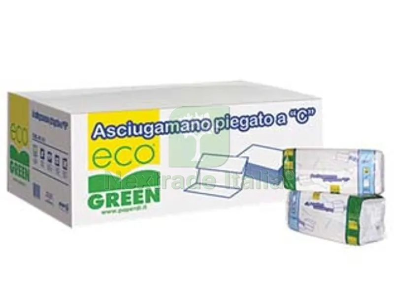 20PZ Carta Asciugamani Piegata a "C" Eco - colore bianco — Casalinghi e organizzazione — rif. FERX.FER361453