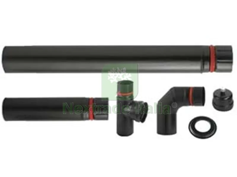 KIT INSTALLAZIONE PER STUFE A PELLET NERO OPACO "ALA PELLET ECO" - ø mm.80 — Stufe e camini — rif. FERX.FER362191 KIT INSTALLAZIONE PER STUFE A PELLET NERO OPACO "ALA PELLET ECO" - ø mm.80 — Stufe e camini — rif. FERX.FER362191