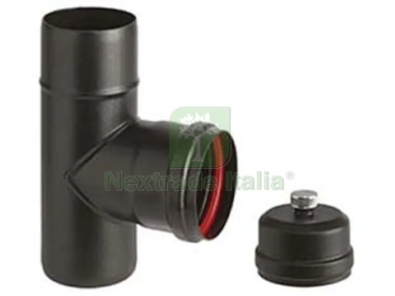 RACCORDO A "T" M/F PER STUFE A PELLET NERO OPACO "ALA PELLET AETERNUM" - M/F ? mm.80 — Tubi e raccordi — rif. FERX.FER362382 RACCORDO A "T" M/F PER STUFE A PELLET NERO OPACO "ALA PELLET AETERNUM" - M/F ? mm.80 — Tubi e raccordi — rif. FERX.FER362382