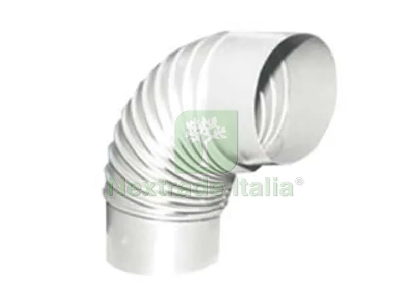 Gomito 90? Porcellanato per Stufe a Legna Bianco "ALA Smalto Classic" - ? mm.90 — Vernici e smalti — rif. FERX.FER362535