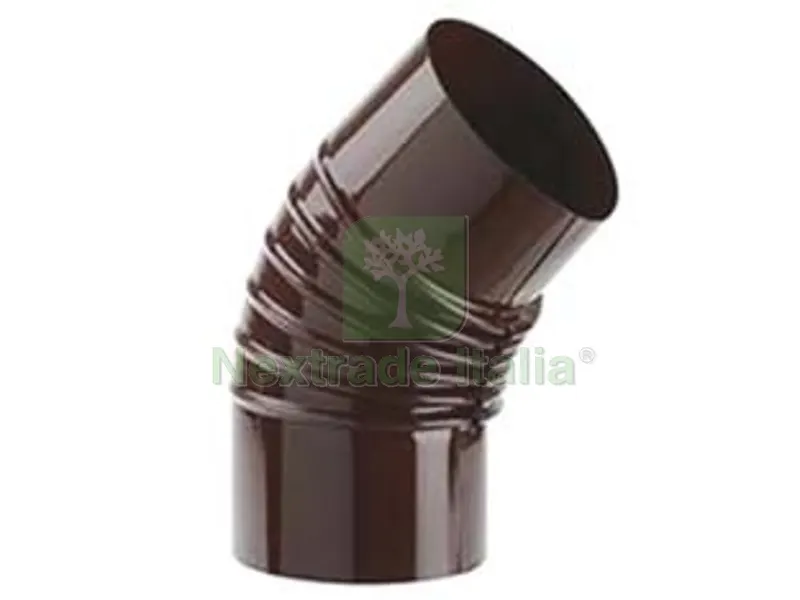 Gomito 45? Porcellanato per Stufe a Legna Marrone "ALA Smalto Classic" - ? mm.120 — Vernici e smalti — rif. FERX.FER362665