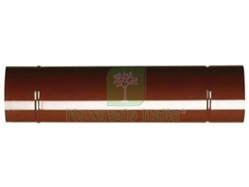 TUBO PORCELLANATO PER STUFE A LEGNA MARRONE "ALA SMALTO CLASSIC" - ? mm.140x1000h. — Canne fumarie e fumisteria — rif. FERX.FER363051