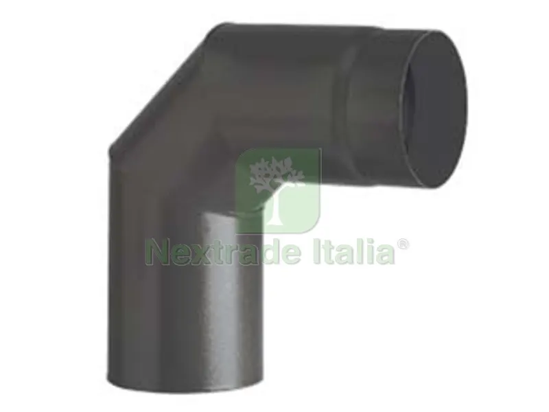 Gomito 90? Porcellanato per Stufe a Legna Nero Opaco "ALA Smalto TOP" - ? mm.150 — Vernici e smalti — rif. FERX.FER363235