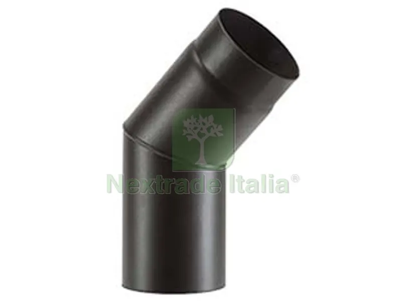 Gomito 45? Porcellanato per Stufe a Legna Nero Opaco "ALA Smalto TOP" - ? mm.130 — Vernici e smalti — rif. FERX.FER363259 Gomito 45? Porcellanato per Stufe a Legna Nero Opaco "ALA Smalto TOP" - ? mm.130 — Vernici e smalti — rif. FERX.FER363259