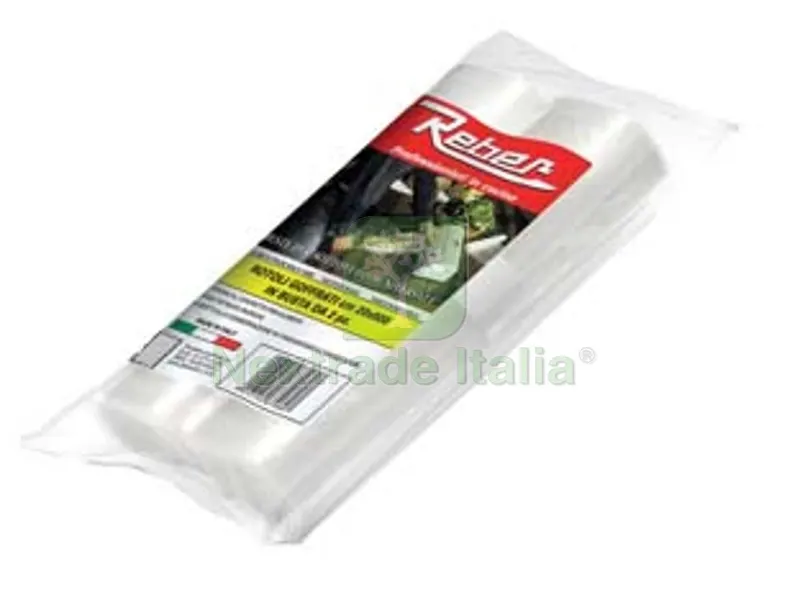 3BLISTER Buste Sottovuoto per Alimenti in Rotolo - cm.20x6 metri conf.in rotoli da pz.2 — Lime e raspe — rif. FERX.FER363563