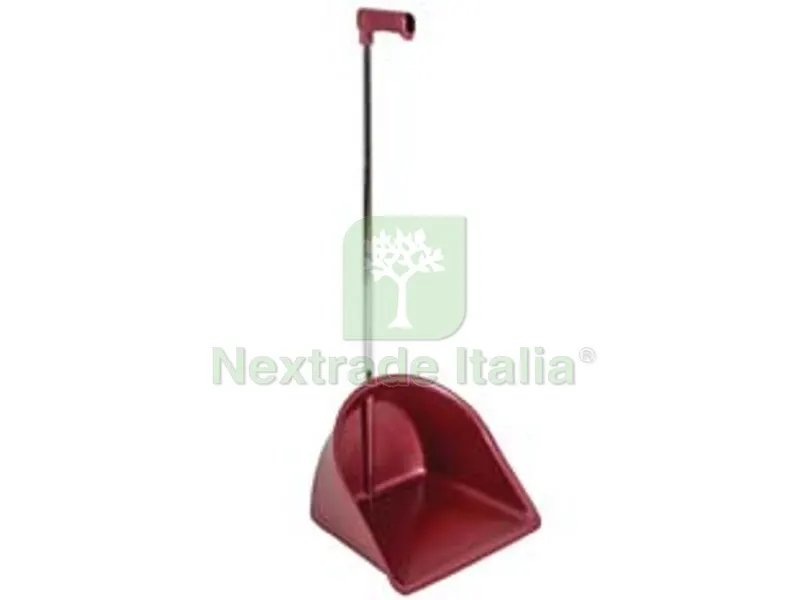 5PZ Paletta Raccogli Immondizia Beverly in PP Manico in Metallo Cromato - cm.35x90h. gr.710 — Casalinghi e organizzazione — rif. FERX.FER363594