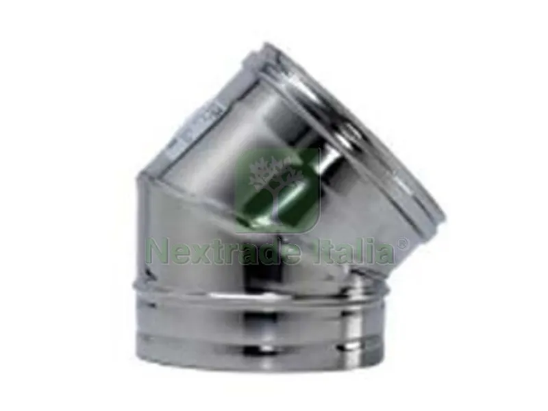 GOMITO A 45? ACCIAIO INOX AISI 304 MONOPARETE SPESSORE MM.0,5 - ? mm.100 — Irrigazione — rif. FERX.FER364188