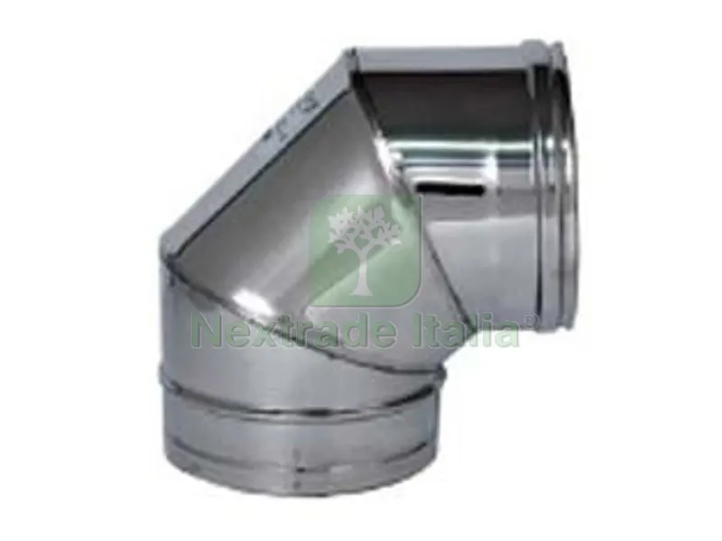 GOMITO A 90? ACCIAIO INOX AISI 304 MONOPARETE SPESSORE MM.0,5 - ? mm.130 — Irrigazione — rif. FERX.FER364294
