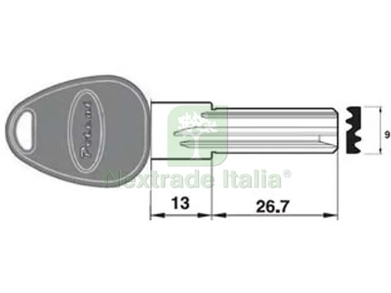 10PZ Chiave Grezza Profilo Piatto 3200.KN R1 — Profili e angolari decorativi — rif. FERX.FER365109