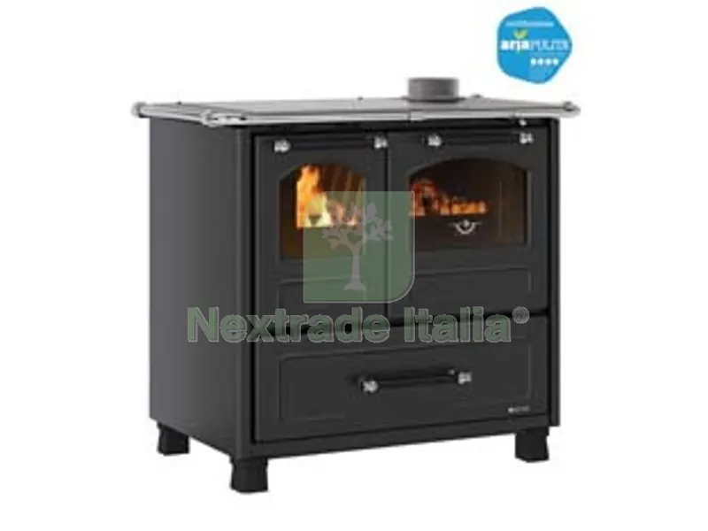 Cucina a Legna Family 7,5 KW Nero Antracite Modello 4,5 - misure cm.96,4x64,2x85,3h. - peso kg.125 — Sanitari e ceramiche — rif. FERX.FER367240 Cucina a Legna Family 7,5 KW Nero Antracite Modello 4,5 - misure cm.96,4x64,2x85,3h. - peso kg.125 — Sanitari e ceramiche — rif. FERX.FER367240