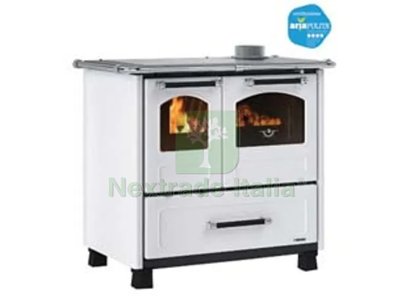 Cucina a Legna Family 7,5 KW Bianco Modello 4,5 - misure cm.96,4x64,2x85,3h. - peso kg.125 — Sanitari e ceramiche — rif. FERX.FER367264 Cucina a Legna Family 7,5 KW Bianco Modello 4,5 - misure cm.96,4x64,2x85,3h. - peso kg.125 — Sanitari e ceramiche — rif. FERX.FER367264
