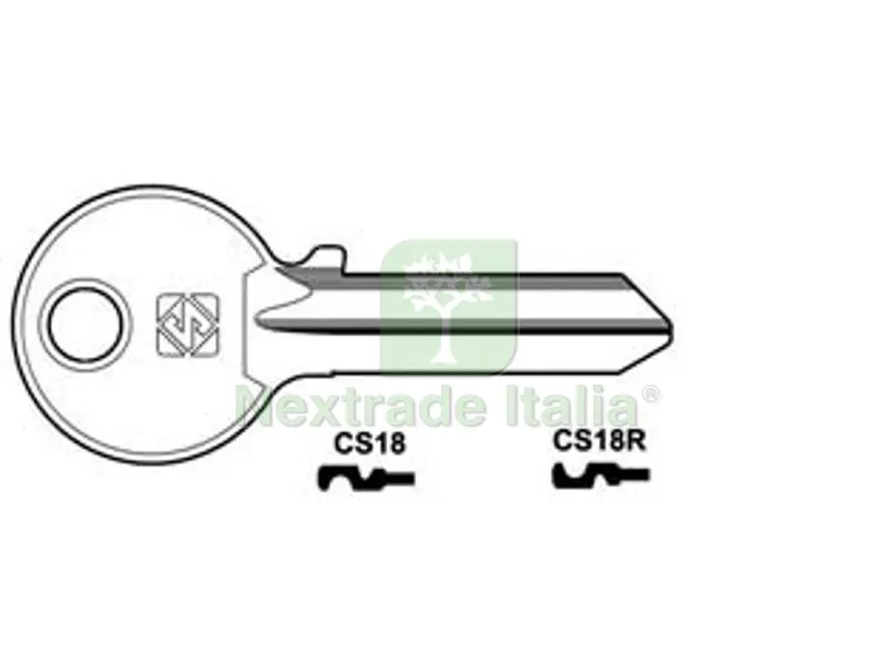 10PZ chiavi per cilindri 5 spine grandi - cs18 dx — Serrature e cilindri — rif. FERX.FER367844