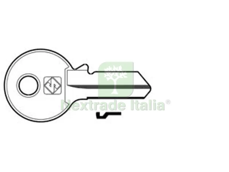 20PZ Chiavi per Cilindri Viro 4 Spine Grandi VI082 in ACC. Nich. - VI082 DX — Serrature e cilindri — rif. FERX.FER368957