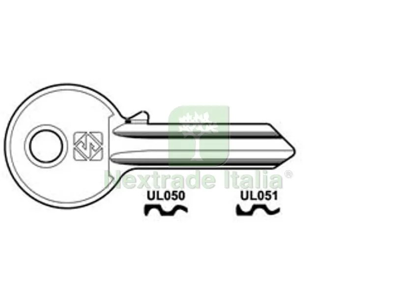 100PZ Chiavi per Cilindri Universal 5 Spine Grandi in ACC. Nich. - UL051 SX — Serrature e cilindri — rif. FERX.FER369169