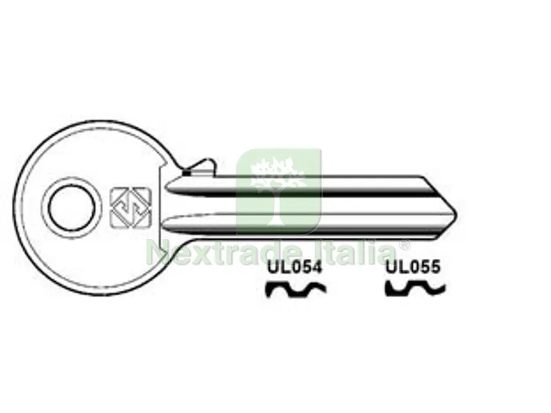 20PZ Chiavi per Cilindri Universal 6 Spine Grandi in ACC. Nich. - UL055 SX — Serrature e cilindri — rif. FERX.FER369213
