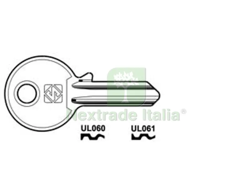 20PZ Chiavi per Cilindri Universal 4 Spine Piccole in ACC. Nich. - UL060 DX — Serrature e cilindri — rif. FERX.FER369237