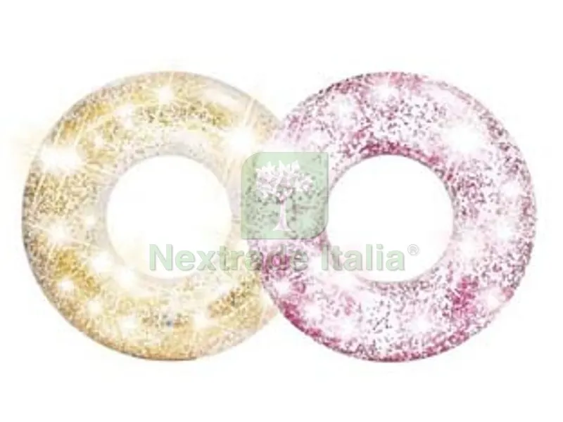 ciambella glitter 2 colori assortiti - cm.119 - peso kg.0,95 (56274) — Decorativi e effetti — rif. FERX.FER373418