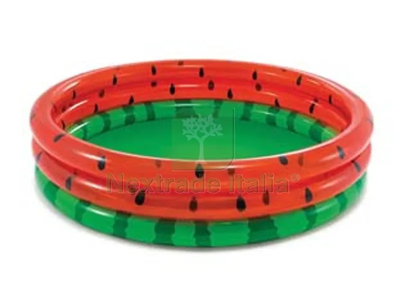 piscina gonfiabile anguria tre anelli +2 anni - cm.168x38h. - peso kg.2,17 (58448) — Gonfiabili e galleggianti — rif. FERX.FER373456