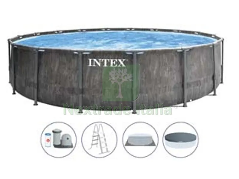 Piscina "prisma Frame GW" Rotonda con TEL. Portante con Pompa CM.549X122H. - Capacit? LT.24311 - Peso KG.99,7 (26744) — Tempo libero outdoor — rif. FERX.FER373555