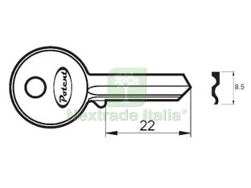 10PZ CHIAVE GREZZA K2740 R1 — Serrature e cilindri — rif. FERX.FER373906