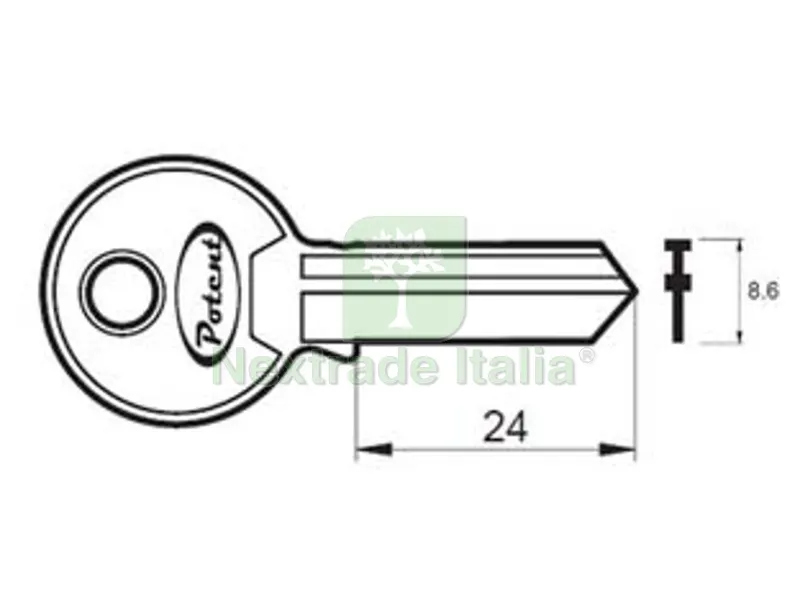 10PZ Chiave Grezza C-1650 R1 — Serrature e cilindri — rif. FERX.FER373913 10PZ Chiave Grezza C-1650 R1 — Serrature e cilindri — rif. FERX.FER373913