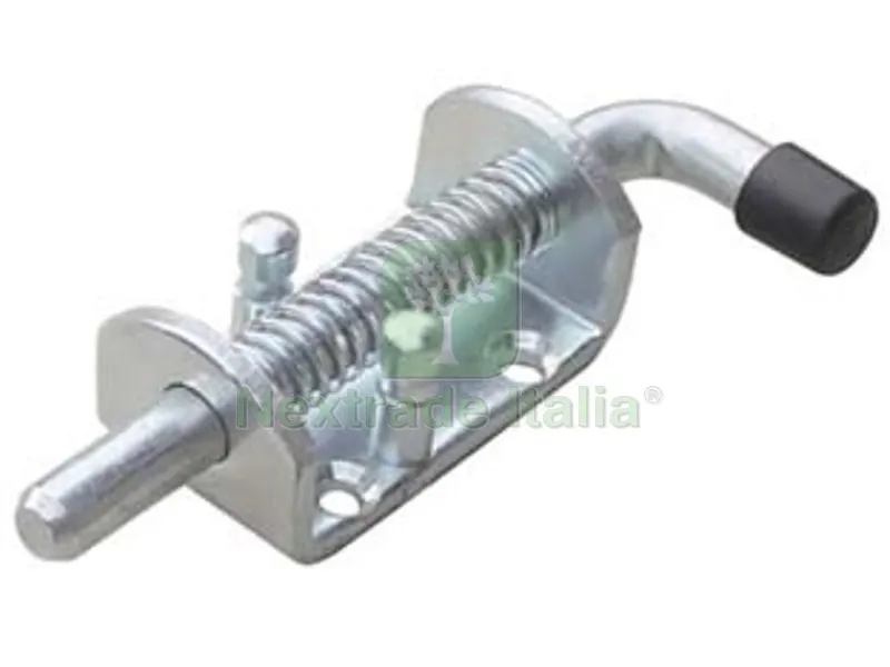 8PZ Catenaccio con Molla in Acciaio Zincato ART.57 - mm.137x40 ø 12 — Lucchetti e catene — rif. FERX.FER374194