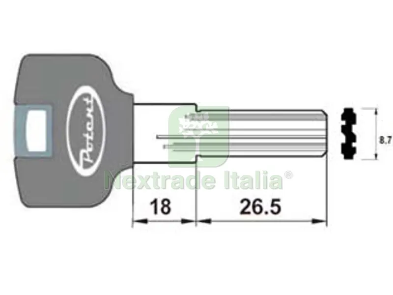10PZ Chiave Grezza Profilo Piatto 4000.K.G R1 — Profili e angolari decorativi — rif. FERX.FER380478
