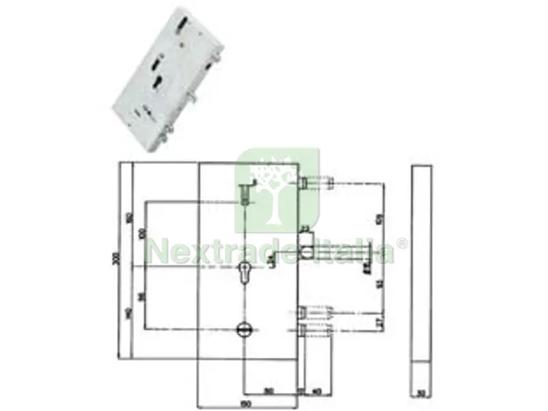 Serratura Triplice Infilare Multifunz. Cilindro EU. + D/M Blindate 133Y9 - SX (Y133Y965280) — Serrature e cilindri — rif. FERX.FER381093 Serratura Triplice Infilare Multifunz. Cilindro EU. + D/M Blindate 133Y9 - SX (Y133Y965280) — Serrature e cilindri — rif. FERX.FER381093