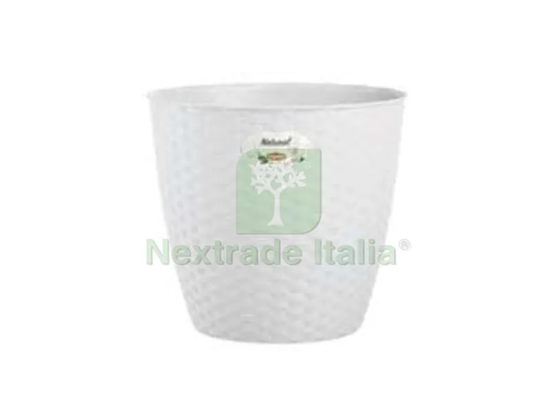 4PZ VASO NATURAL BIANCO ? CM. 19 - cm. 19x17.5h. - lt.3 — Vasi e fioriere — rif. FERX.FER383226