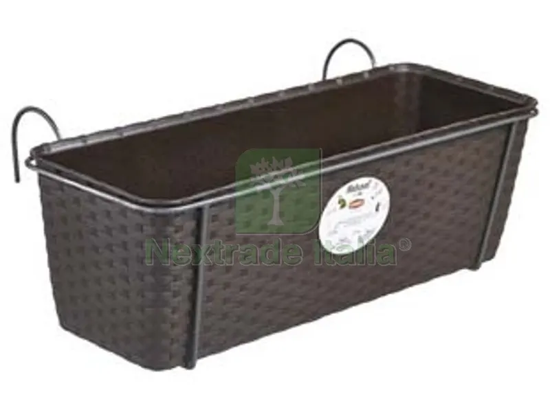 SET BALCONE NATURAL MOKA CON RISERVA ACQ. E SUPP. IN MET. ANTRACITE CM50 - CM. 50X18X16H. - LT. 9.2 — Vasi e fioriere — rif. FERX.FER383318 SET BALCONE NATURAL MOKA CON RISERVA ACQ. E SUPP. IN MET. ANTRACITE CM50 - CM. 50X18X16H. - LT. 9.2 — Vasi e fioriere — rif. FERX.FER383318