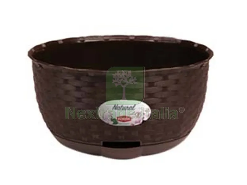4PZ CIOTOLA NATURAL MOKA CON RISERVA D'ACQUA DIAMETRO CM. 30 - cm.30x14.5h. - lt. 5.9 — Cucina e coltelleria — rif. FERX.FER383332 4PZ CIOTOLA NATURAL MOKA CON RISERVA D'ACQUA DIAMETRO CM. 30 - cm.30x14.5h. - lt. 5.9 — Cucina e coltelleria — rif. FERX.FER383332