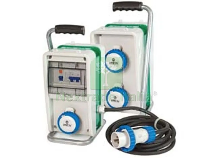 QUADRO EOLO ASC PORTATILE CON CAVALLETTO 3 PRESE INDUSTRIALI IP67 — Interruttori e prese — rif. FERX.FER384261