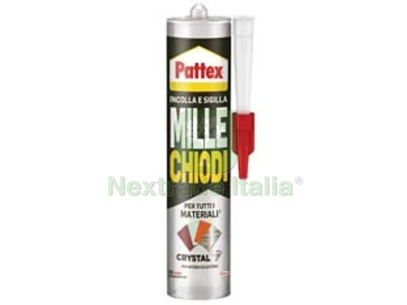 Pattex Millechiodi Crystal in Cartuccia - gr.290 — Chiodi e graffe — rif. FERX.FER384285 Pattex Millechiodi Crystal in Cartuccia - gr.290 — Chiodi e graffe — rif. FERX.FER384285