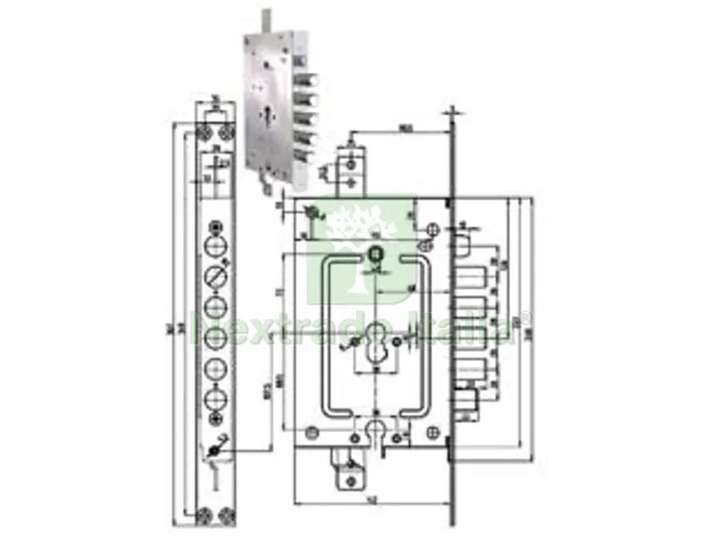 Serratura Tripl. APP. con Scrocco Multifunzione P.E + P.E Blindate REV. 2956 PE-PE - (2956PENDOP-01) — Serrature e cilindri — rif. FERX.FER384452