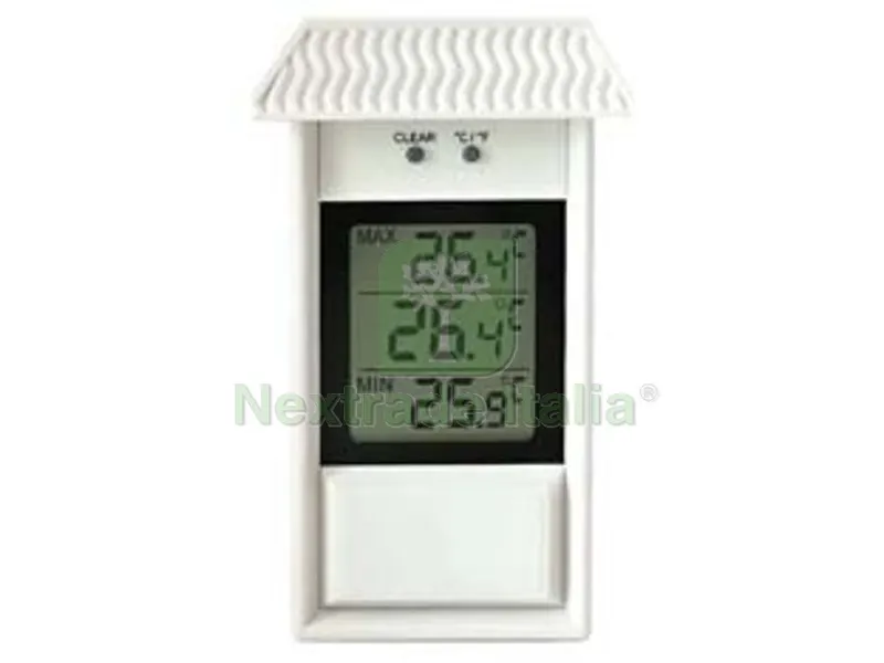 termometro plastica min/max digitale - bianco - mm.150x80 — Raccordi a pressare e multistrato — rif. FERX.FER388542