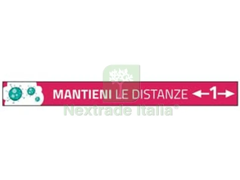 10PZ Strisce Adesive Calpestabili Mantieni le Distanze CM.10X100 — Casalinghi e organizzazione — rif. FERX.FER389129